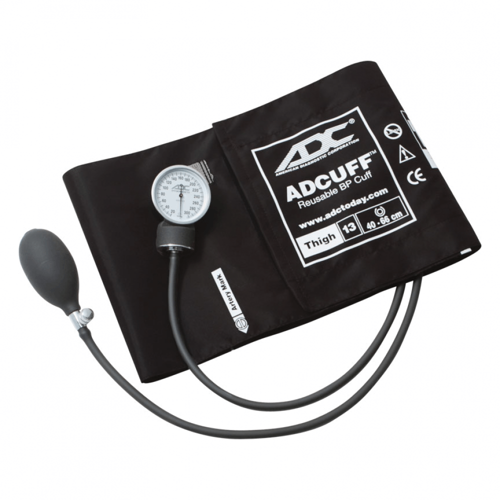 Sphygmomanometer Black Prosphyg™760 Series Thigh Cuff Nylon 40 - 66 cm Pocket Aneroid by American Diagnostic Corporation  ID 760-13TBK